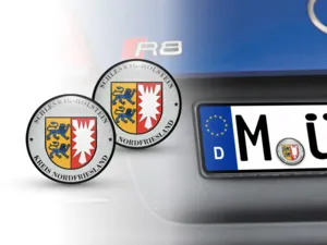 Aufkleber TÜV Kreis Nordfriesland Nummernschild plakette